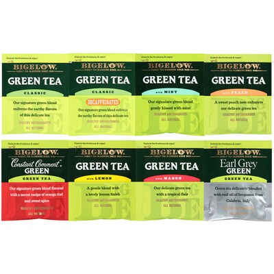 Bigelow Variety Pack Green Tea Bags, 64/Box (30568)
