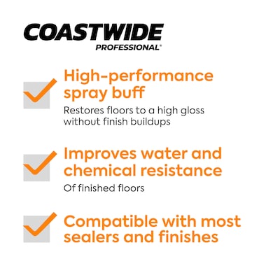 Coastwide Professional Floor Finish and Sealer Spray Gloss, 0.95L, 6/Carton (CW585032-A)