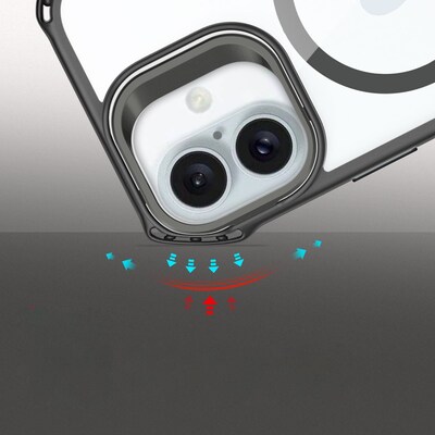 SaharaCase Venture-X MagSafe Phone Case for iPhone 16 Plus, Shock Absorbing, Scorpion Black (CP00650)