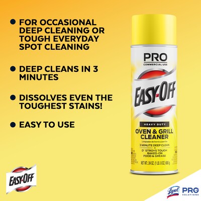 Professional Easy-Off Heavy-Duty Oven & Grill Cleaner, Lemon, 24 Oz. (6233885261X)