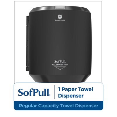 SofPull Centerpull Paper Towel Dispenser, Black (58204B)