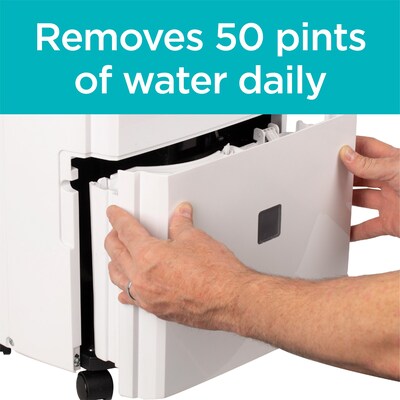 Black & Decker Energy Star 50-Pint Portable Dehumidifier, 2-Speed, Covers up to 4500 sq. ft., White (BDT50PWTB)
