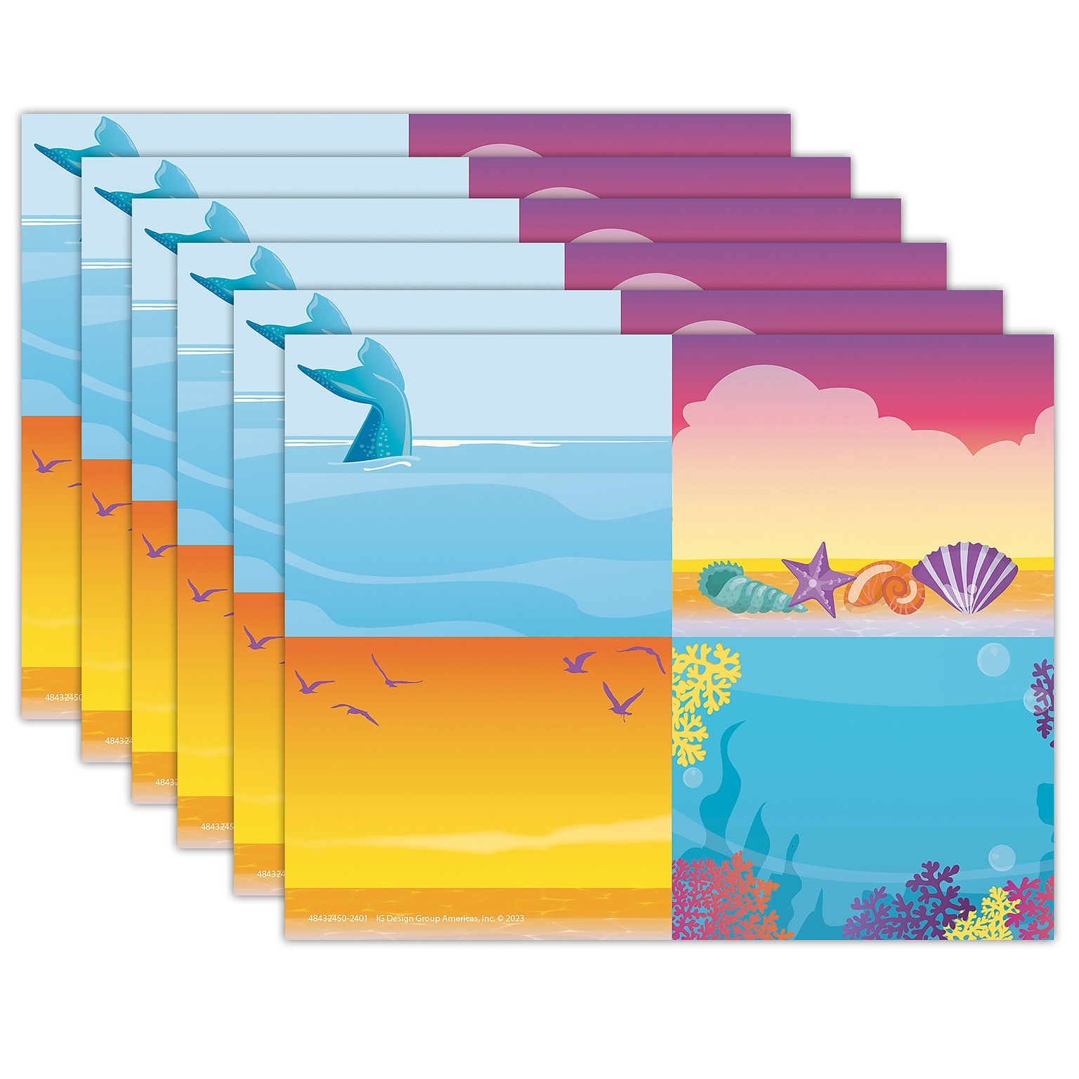 Eureka Seas the Day Name Tags, 2-7/8 x 2-1/4, 40/Pack, 6 Packs (EU-650341-6)