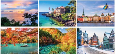Custom Let's Travel Wall Calendar Spiral