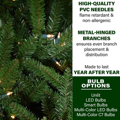 Fraser Hill Farm 7.5' Centerville Pine Artificial Christmas Tree (FFCV075-0GR)