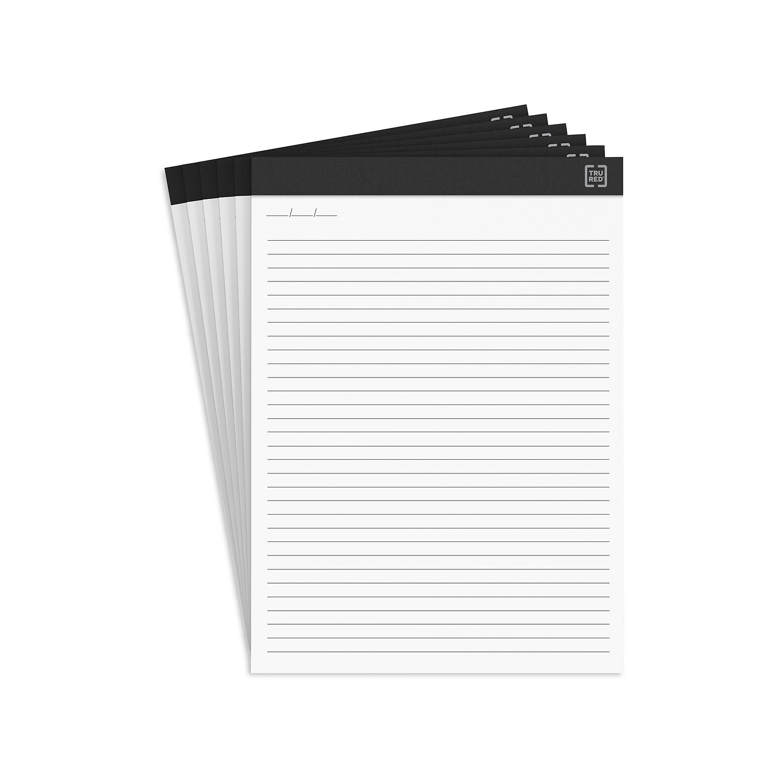 TRU RED™ Notepad, 8.5 x 11.75, Narrow Ruled, White, 50 Sheets/Pad, 6 Pads/Pack (TR57378)