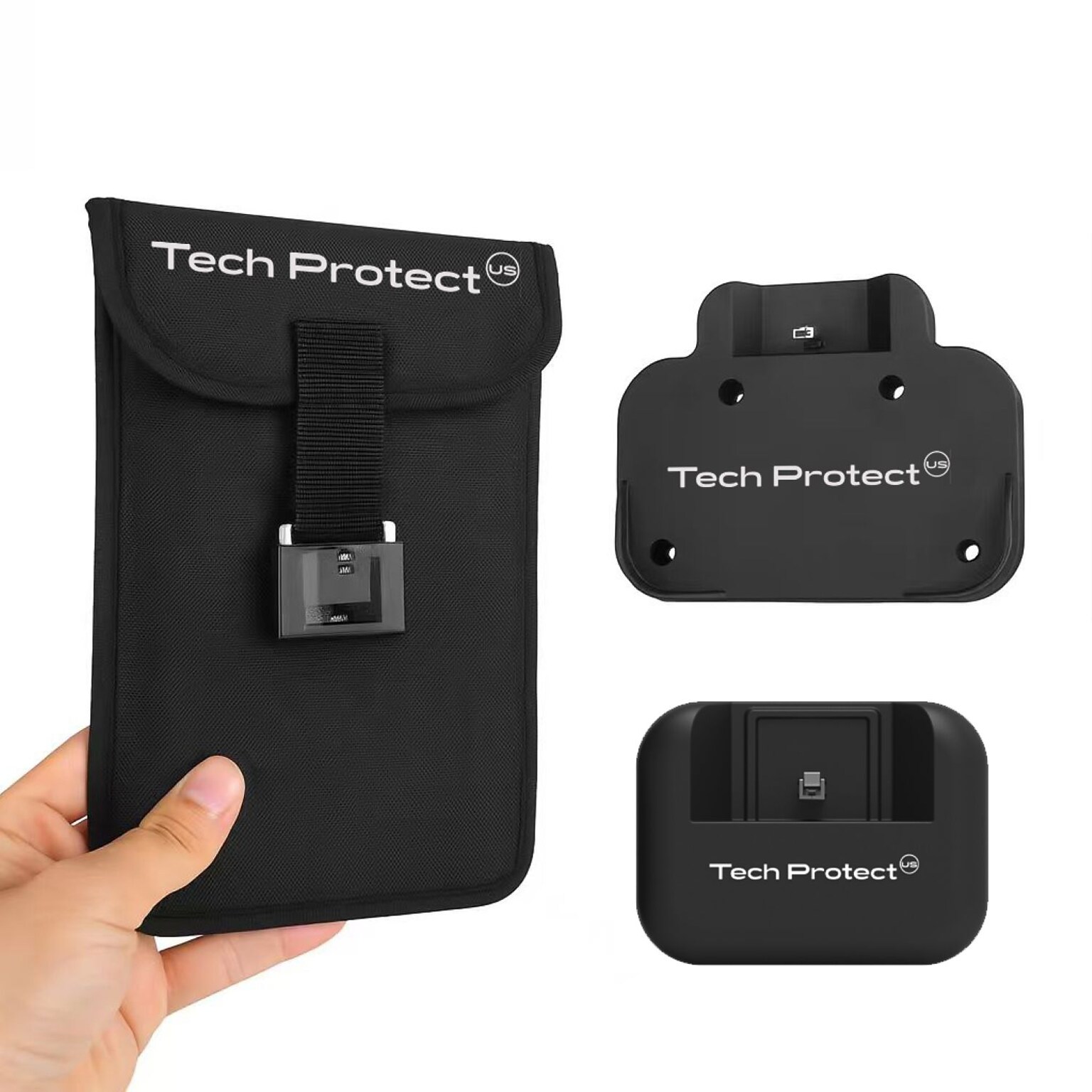 Techprotectus Lockable Signal Blocking Pouch, Black (TP-CP-LOCK)