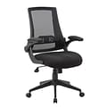 Boss Mesh Flip Arm Chair, Black (B6776-BK)