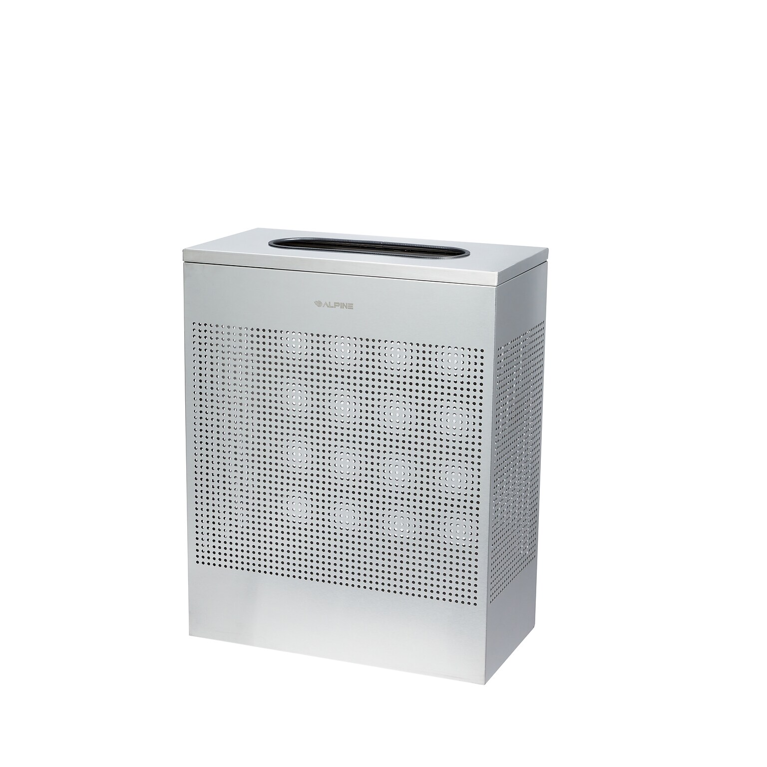 Alpine Industries Stainless Steel Trash Can, 23 Gallon, Silver (ALP438-23-SS-MK)