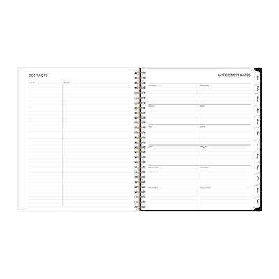 2026 Blue Sky Baccara Dark Floral 8" x 10" Monthly Personal Planner (110216-26)