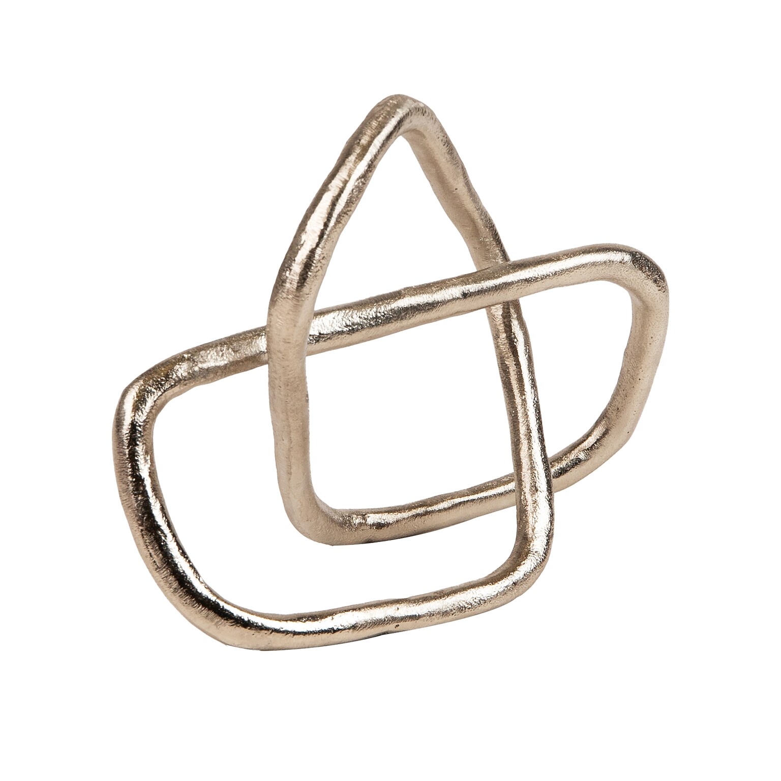 Mind Reader Geometric Infinity Sculpture, Metal, Gold (SQUIG-SIL)