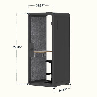 FlexiSpot WorkCube Series Sound Absorbing Privacy Booth, Gray (P1F-2G-KIT)