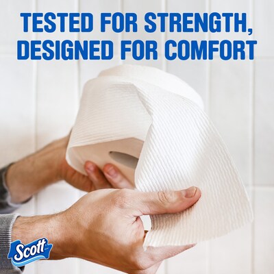 Scott Comfort Plus Toilet Paper, 1-Ply, White, 462 Sheets/Roll, 18 Mega Rolls/Pack (49729)