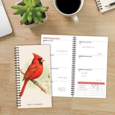 2027 Willow Creek Cardinal 3.5" x 6.5" Calendar Year Weekly & Monthly Standard Planner, Assorted Colors (66690)