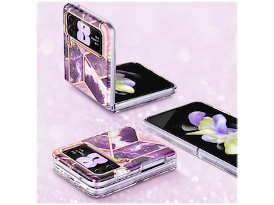 i-Blason Cosmo Marble Purple Snap Case for Samsung Galaxy Z Flip4 (Galaxy2022-ZFlip4-5G-Cosmo-Ameth)