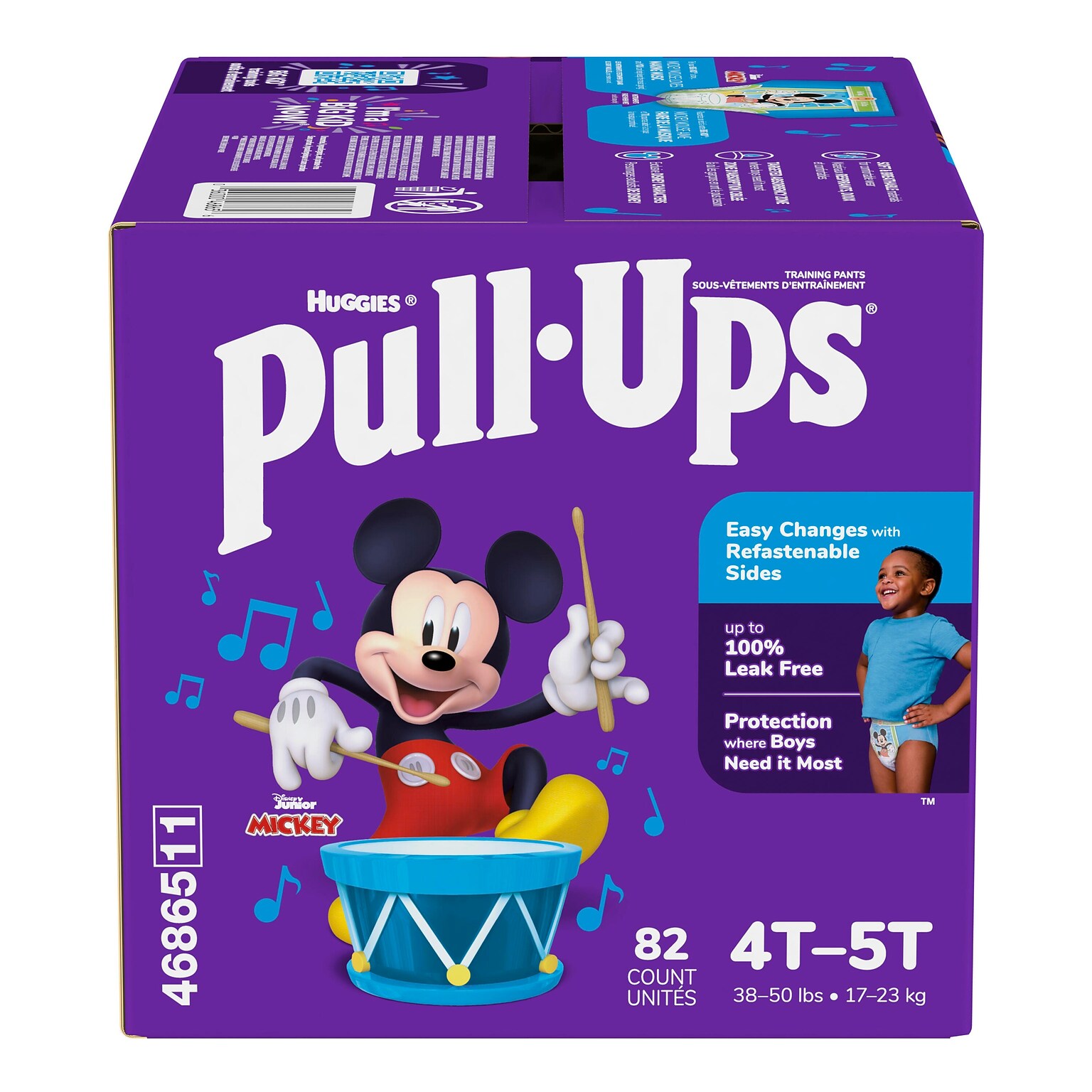 Huggies Pull-Ups Potty Training Pants, Boys 4T-5T, 82/Carton (46865)