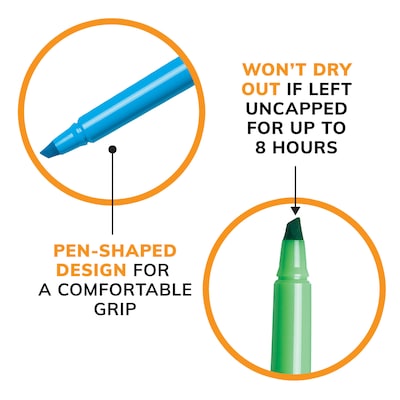 BIC Brite Liner Stick Highlighter, Chisel Tip, Assorted Colors, 24/Pack (BL241AST)