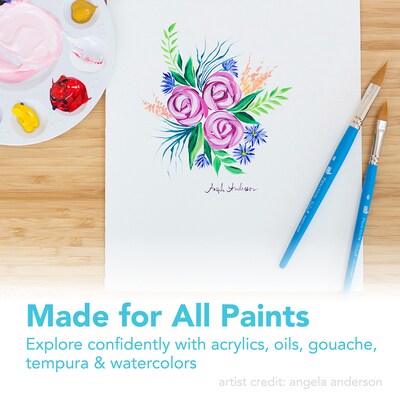 Princeton Select Artiste Short Handle Mixed Media Synthetic No. 13 Assorted Brush Set, 4/Pack (PBXP3750SET113)