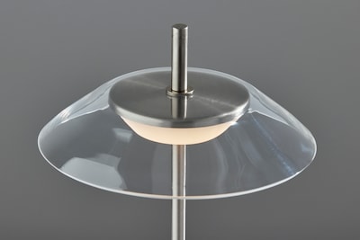 Adesso ADS360 Ako 12"H LED Table Lamp, Steel/Clear Acrylic (AD9206-22)
