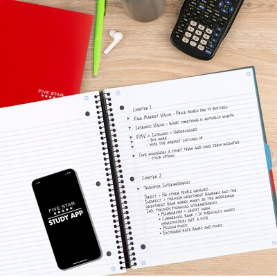 Five Star Advance 3-Subject Notebooks, 8.5" x 11", College Ruled, 150 Sheets, Color Chosen at Random (06324)