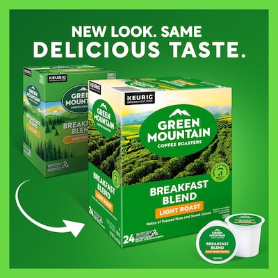 Green Mountain Breakfast Blend Coffee Keurig® K-Cup® Pods, Light Roast, 96/Carton (6520)