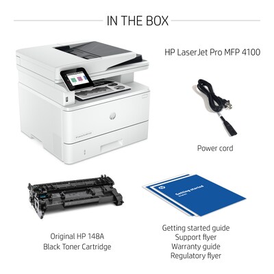 HP LaserJet Pro MFP 4101fdw Black & White Printer with Fax (2Z619F#BGJ)