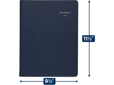 2024 AT-A-GLANCE Fashion 9" x 11" Monthly Planner, Navy (70-260-20-24)