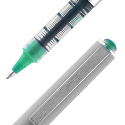 uni-ball Vision Rollerball Pen, Fine Point, 0.7mm, Green Ink, 12/Pack (60386)