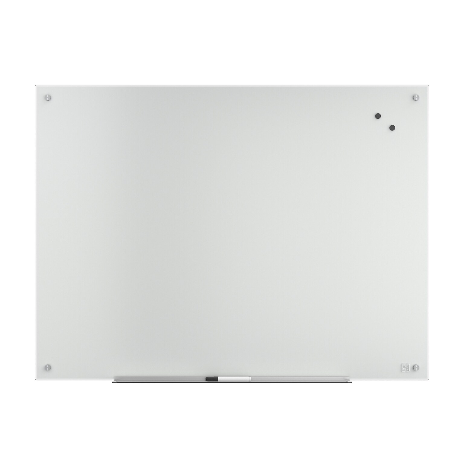 TRU RED™ Magnetic Tempered Glass Dry Erase Board, White, 4 x 3 (TR61196)