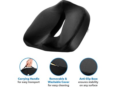 Mount-It! Ergo Collection Memory Foam Premium Comfort Seat Cushion, Black (MI-1103)