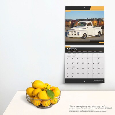 2025 BrownTrout Classic Ford Pickups 12" x 24" Monthly Square Wall Calendar, (9781975479718)
