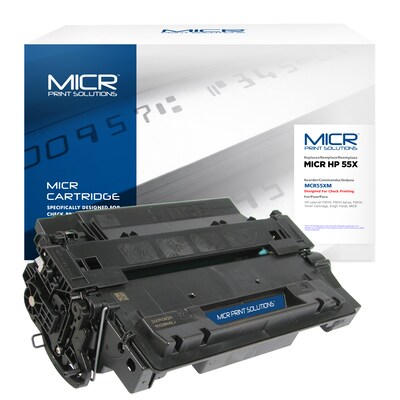 MICR Print Solutions Compatible Black High Yield Toner Cartridge Replacement for HP 55XM