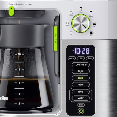 Braun MultiServe 10-Cup Automatic Drip Coffee Maker, White (KF9150WH)