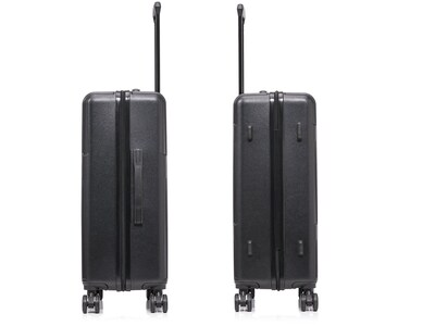 InUSA Drip 24" Hardside Suitcase, 4-Wheeled Spinner, TSA Checkpoint Friendly, Black (IUDRI00M-BLK)