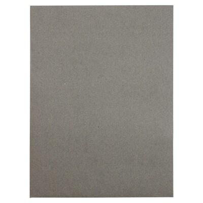 JAM Paper Linen 3-Hole Punched 2 Pocket Fiber Portfolio Folder, Gray, 100/Box (3084B)