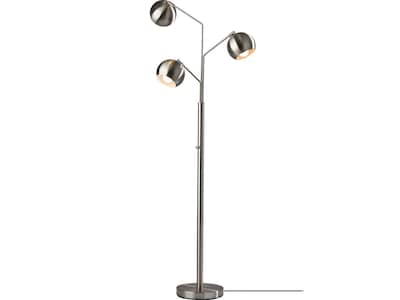 Adesso Emerson 68 Brushed Steel Floor Lamp with Globe Shades (5139-22)