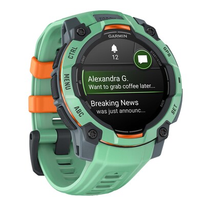 Garmin Instinct 3 AMOLED GPS Smartwatch, Neo Tropic, 45mm (GRM0293601)