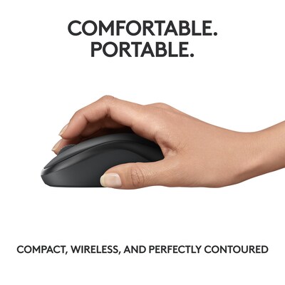 Logitech M240 Silent Wireless Ambidextrous Optical Mouse, Graphite (910-007113)
