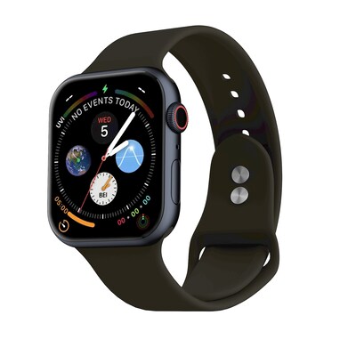 LAX Dual Clasp Silicone Band for Apple Watch, Cocoa