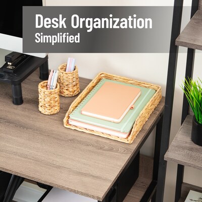 Mind Reader Front Loading Letter Tray, Brown (FILERAT-BRN)