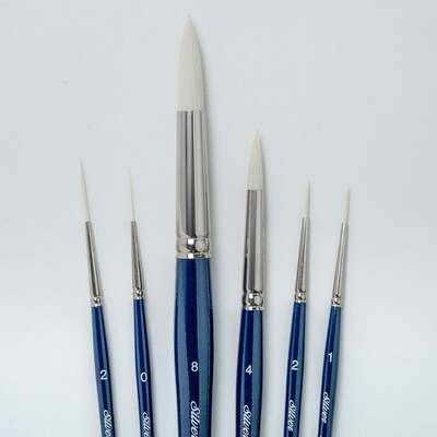 Silver Brush Bristlon Short Handle Liner Brushes, 6/Set (SLVBR1958)