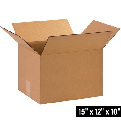 15 x 12 x 10, 32 ECT, Shipping Boxes, 25/Bundle (CW57283)