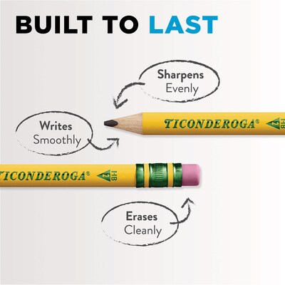 Ticonderoga My First Short Wooden Pencil, #2 Soft Lead, 4 Pencils/Pack, 3/Packs (DIX33004-3)