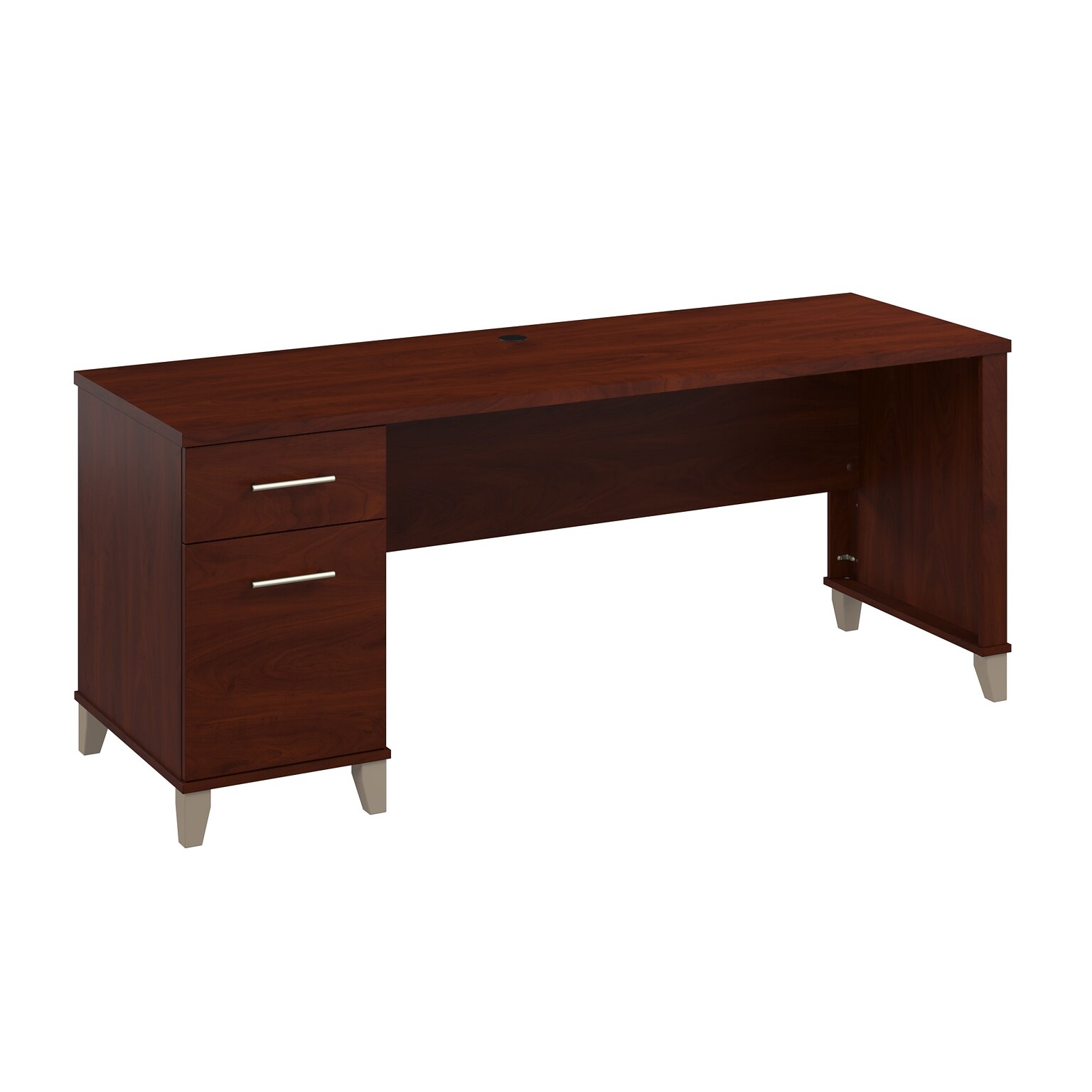 Bush Furniture Somerset 72W Office Desk with Drawers, Hansen Cherry (WC81772)