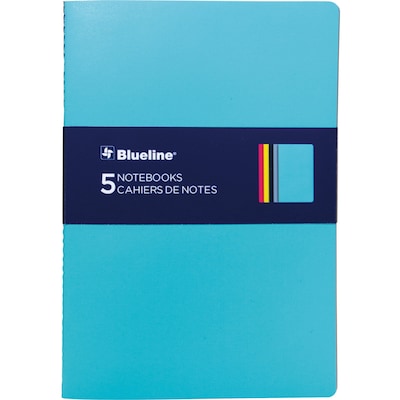 Rediform Blueline 5-3/4" x 8-1/4" Notebook, 5/Pack (REDA85)