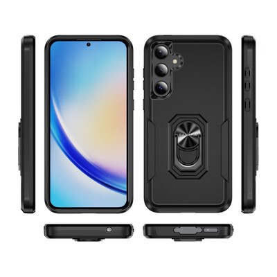 SaharaCase Raider Series Kickstand Case for Samsung Galaxy A35 5G, Scorpion Black (CP00581)