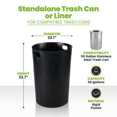 Alpine Industries 475 Series 50 Gallon Rigid Bin Liner, 33.7 x 23.11 x 23.11 (ALP475-50-L)