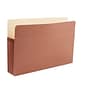 Staples Reinforced File Pocket, 3.5" Expansion, Legal Size, Brown, 25/Box (ST418319)