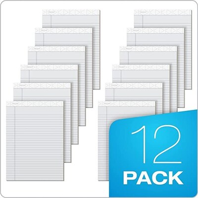 TOPS Prism+ Notepads, 8.5" x 11.75", Wide, Gray, 50 Sheets/Pad, 12 Pads/Pack (TOP63160)