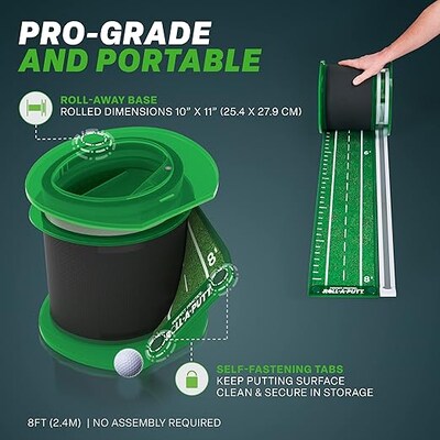 Perfect Practice Golf Putting Mat with Ball Return (PP-61563-1)